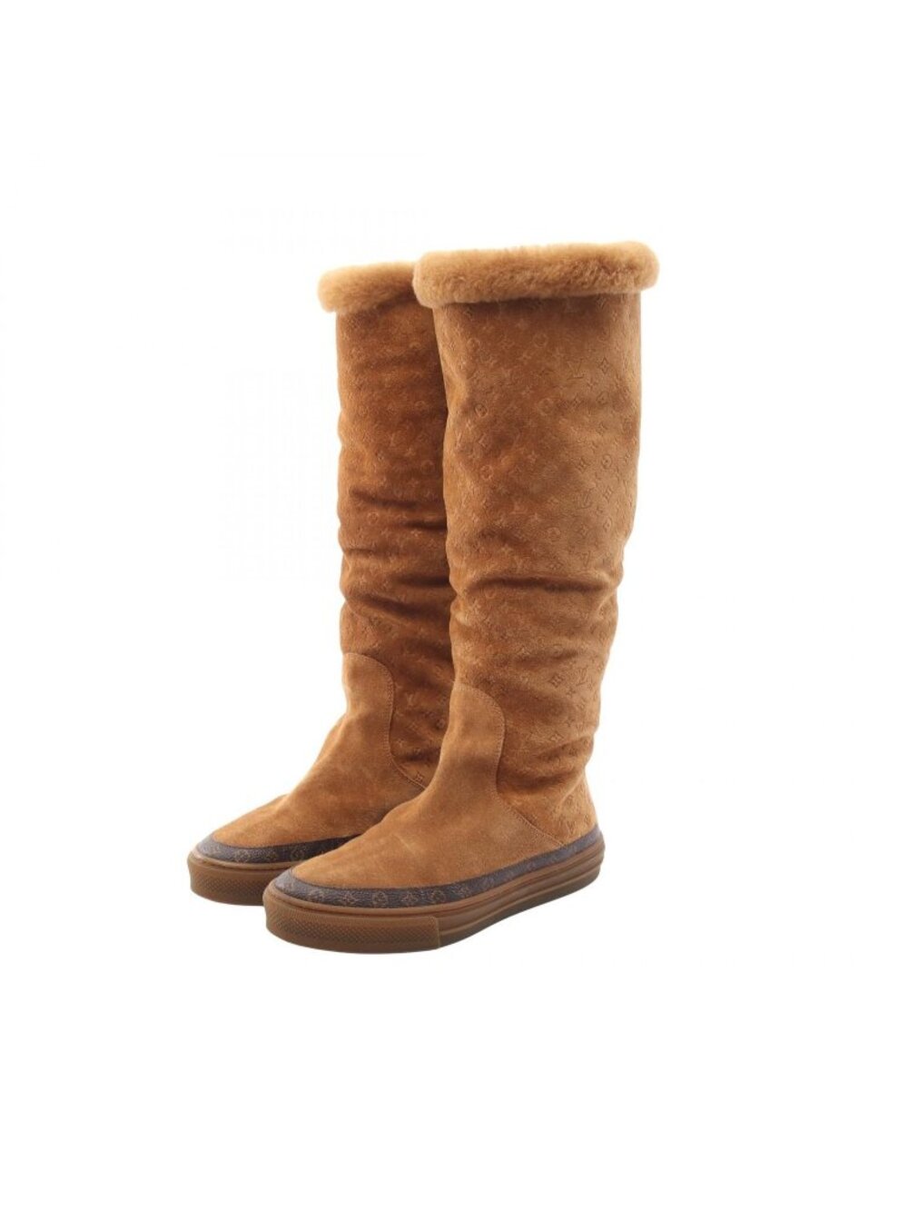 Louis Vuitton Boots Snowball Line Monogram Long Suede